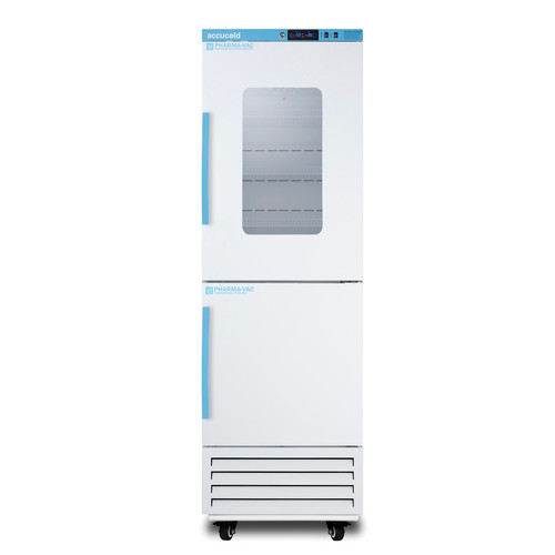 10 Cubic Foot Pharmacy/Vaccine Refrigerator/Freezer Combo - Shown Closed - Refrigerator has the glass door