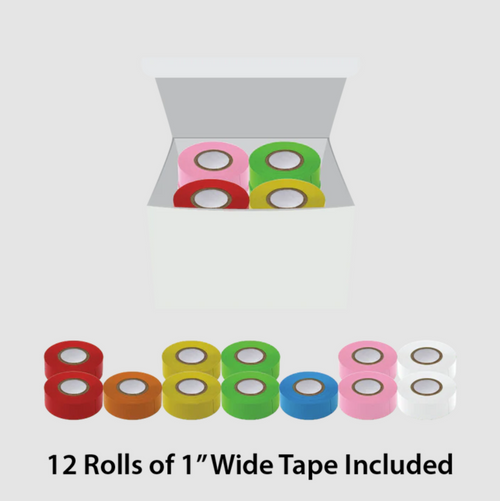 Globe Scientific Assorted Color Inch Wide Laboratory Labeling Tape For Organizing The Lab - Lab Supplies - Stellar Scientific