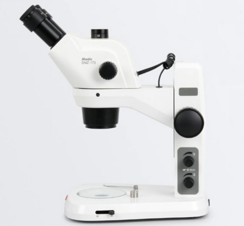 Motic SMZ-172T Trinocular Dissection Microscope With Integrated Vertical LED Illumination and Built in 0.4x Camera Adapter
