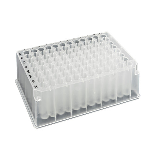 Preppa Plates™ Polypropylene 2mL 96-Well Deep Well Plate With Round Wells and U-Bottom, RNase and DNase Free, STERILE, 50/CS