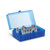 50-Well Plastic Microtube Storage Box With Hinged-Lid, Assorted Colors, 5/PK