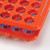 This tube rack is an excellent add-on to your purchase. Rubber gaskets grip tubes firmly - Close up of the rubber gaskets .
