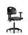 Polyurethane Medium Bench Lab Chair with Adjustable Arms and Black Glides PMBCH-RG-T0-A1-NF-RG-BLK - Laboratory Chairs - Stellar Scientific