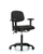 Vinyl Medium Bench Lab Chair with Adjustable Arms No Foot Ring and Black Casters - VMBCH-RG-T0-A1-NF-RC-8540 -Laboratory Chairs - Stellar Scientific