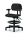 Vinyl Medium Bench Lab Chair with Adjustable Arms Black Tube Foot Ring and Black Glides - VMBCH-RG-T0-A1-BF-RG-8540 -Laboratory Chairs - Stellar Scientific