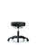 Black Vinyl Desk Height Lab Stool with No Foot Ring and Black Nylon Casters - VDHSO-RG-RC-8540 - Laboratory Chairs - Stellar Scientific