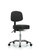 Black Vinyl Lab Desk Chair with No Foot Ring and Chrome Casters - VDHST-CR-T0-CC-8540 - Laboratory Chairs - Stellar Scientific