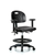 Black Polurethane Lab Chair With Adjustable Arms Black Foot Ring and Black Casters - HPMBCH-RG-T0-A1-BF-RC - Laboratory Chairs - Stellar Scientific