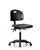 Black Polyurethane Lab Chair with No Foot Ring and Black Casters HPMBCH-RG-T0-A0-NF-RC-BLK - Laboratory Chairs - Stellar Scientific