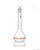 Borosil Clear 200mL Glass Volumetric Flask 5647020A with Glass Stopper 