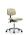 Vinyl Desk Height Lab Chair With No Arms, With Tilt, Chrome Parts And Casters In Adobe White Trailblazer Vinyl