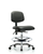 Vinyl Lab Chair With Chrome Hardware Foot Ring And Casters in Carbon VMBCH-CR-T0-A0-CF-CC-8823 - Lab Chairs - Stellar Scientific