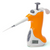Ovation Quick Set Manual Ergonomic Single Channel Pipette With Digital Volume Control, Orange - P10L