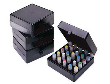 Neolab Cryo Boîtes PC 81 Emplacements Hauteur 53 Mm - Lot De 4 Rouges - Stockage Échantillons Laboratoire