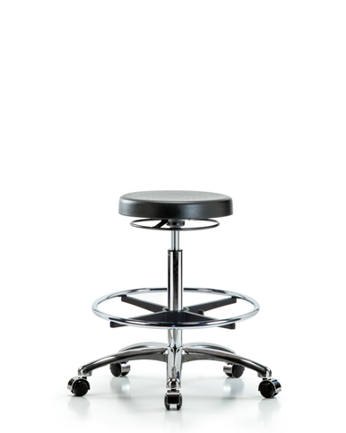 Cladding Stools Polyurethane Stool Chrome - High Bench Height with Chrome Foot Ring ...