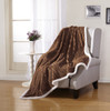 Soft Plush & Cozy Reversible Corduroy / Sherpa Lined 50x60 Inch Throw Blanket for Lounging on Couch in Winter