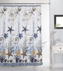 Beautiful Design 13 Piece Bathroom Decor Canvas Shower Curtain, Roller Hooks Set