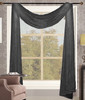 Lisa Sheer Window Scarf Sheer Voile Swags Drapes Light Filtering Solid Color
