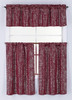 Sabrina 3 PC Kitchen Curtain Set Decorative Blackout Printed Foil Window Panels