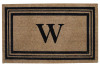 Monogram Printed Coir Mat Doormat Welcome Mat Indoor Outdoor Rug, 18"x28"