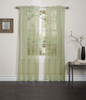 Lisa Sheer Voile Window Curtain Panel - Sage