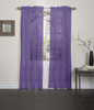 Lisa Sheer Voile Window Curtain Panel - Purple
