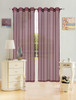 Sheer Voile Window Curtain Panel With Metal Grommets, Solid Color, Leah, 55" X 84" - 1 Panel