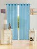 Sheer Voile Window Curtain Panel With Metal Grommets, Solid Color, Leah, 55" X 84" - 1 Panel