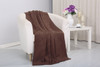Pietra Knitted Throw Couch Cover Sofa Blanket, 50x60, Chocolate