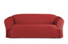 Linen Store Microsuede Slipcover, Furniture Protector Cover Sofa Ruby