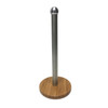 Bamboo Base Paper Towel Holder With Stainless Steel Arm