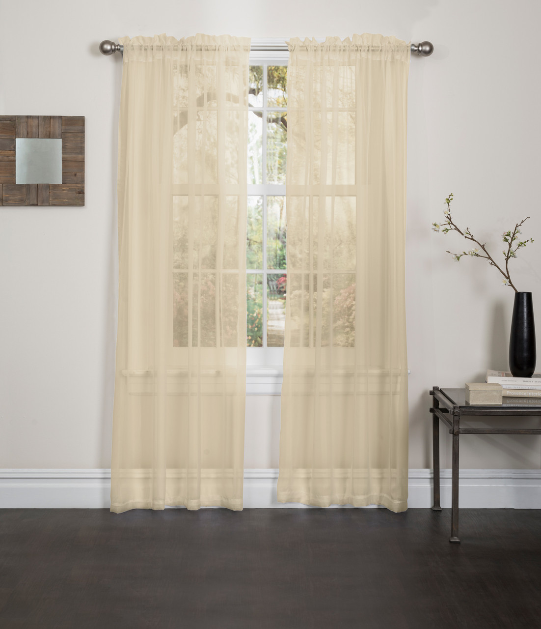 Lisa Sheer Voile Window Curtain Panel | Linen Store