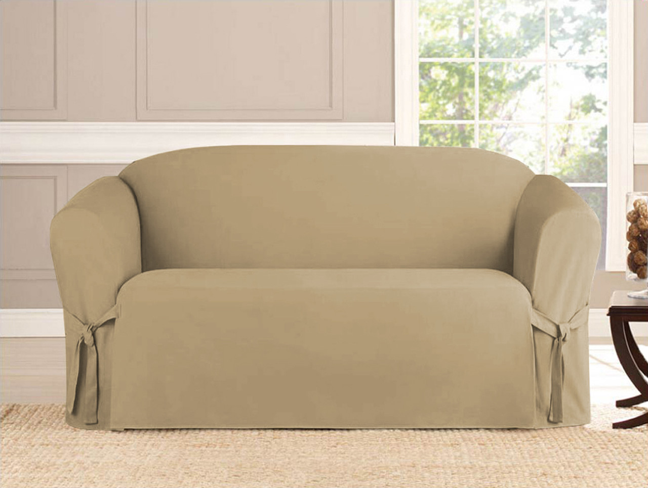 2 Piece Microsuede Furniture Slipcover Linen Store