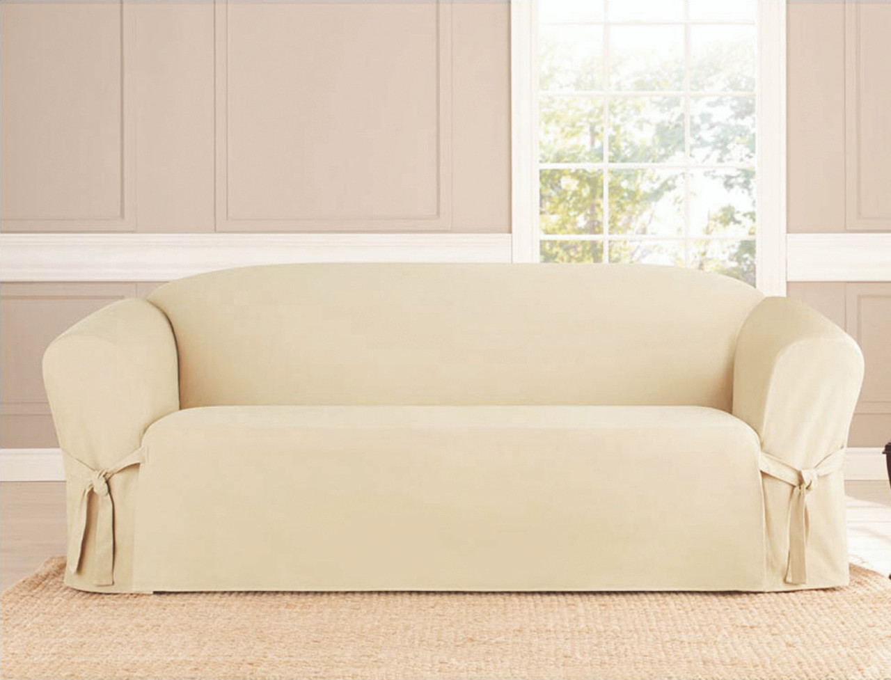 Kashi Home Micro Suede Sofa Slipcover Beige Black Brown Ruby