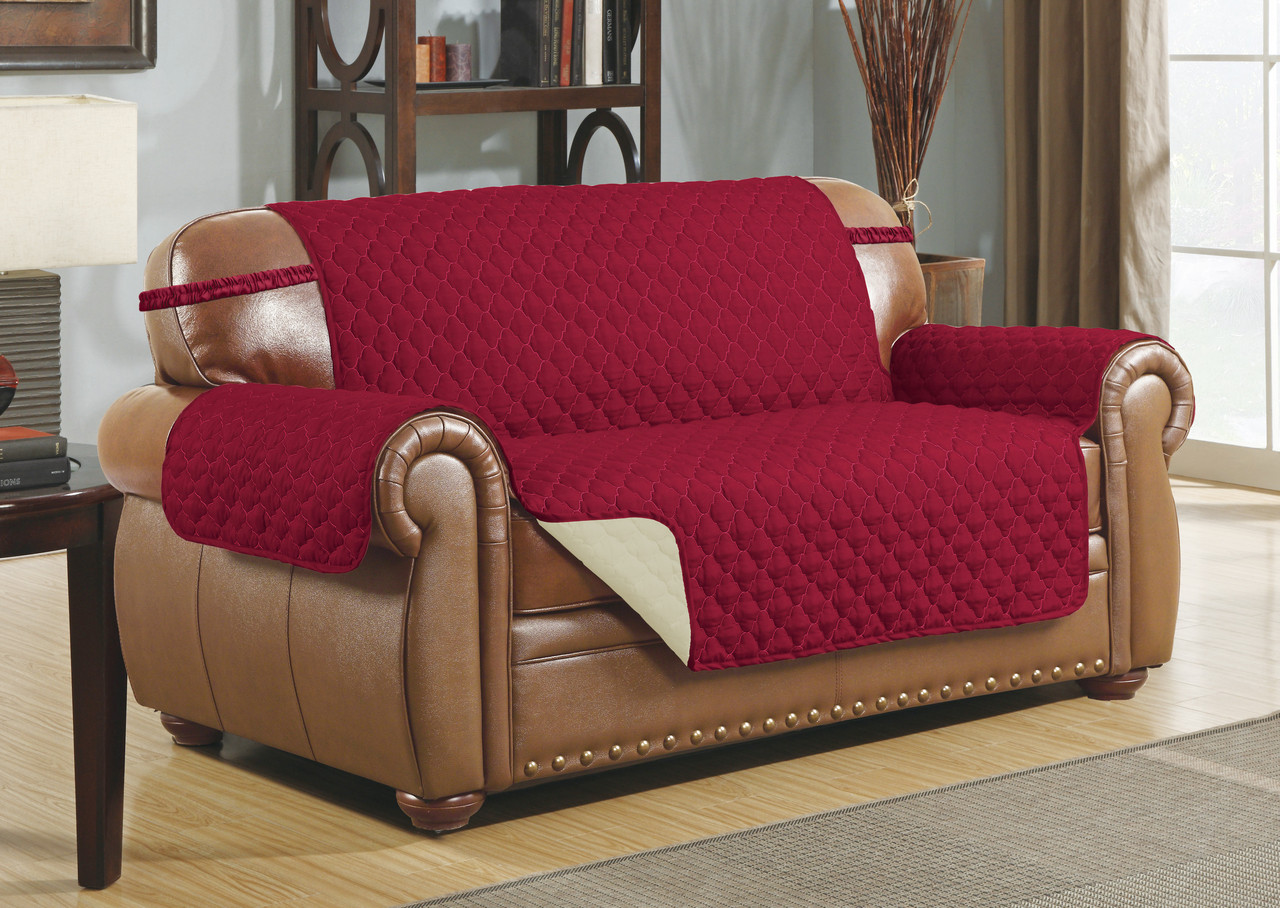 Reversible Quilted Microfiber Pet Dog Couch Sofa Furniture Protector