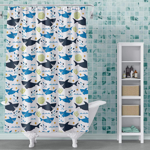 Bathroom Decor Modern PEVA Shower Curtain Beautiful Printed Design 72x72  - Linen Store
