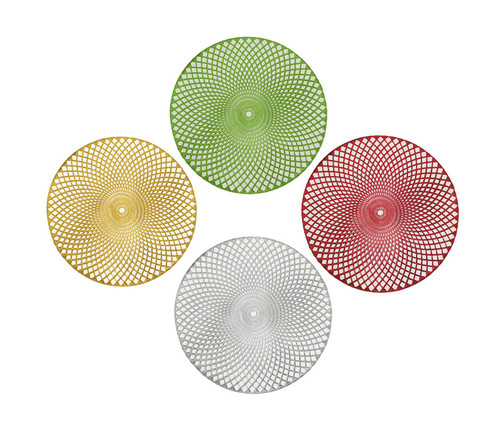 Holiday Decorative Round Vinyl Placemat