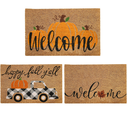 Fall Coir Door Mat Fall Decor Printed Doormat 18x28 Non-Slip