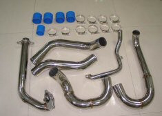 XS POWER FULL RACE FMIC KIT, 2.5" FULL RACE DOWNPIPE AND FMIC KIT