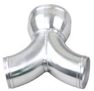 Aluminum Y Pipe Dual 2.5 inch to 3.5 inch Cold Air Intake Turbo Intercooler Pipe