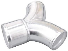Aluminum Y Pipe Dual 2.75 inch to 3 inch Cold Air Turbo Intercooler Pipe