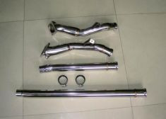 AUDI S4 B5 2.7L V6 TURBO DOWNPIPES NON-RESONATED BRAIDED FLEX VERSION III 1997-2002 V-BAND UPGRADED 321SS BOLT ON DOWNPIPES