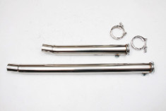 B5 S4 2.7L TT Audi NON RESONATED, NON CATTED, STRAIGHT MIDPIPES, V-BAND, VERSION III, 321 STAINLESS