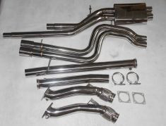 VERSION II TWIN II SINGLE WITH NON-RES VERSION II 6speed Braided Flex DOWNPIPES TURBO BACK