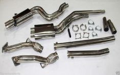 AUDI 00-02 B5 S4 2.7t -TWIN 2- True 2.5 in with 3 in braided flex downpipes