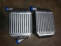 97-02 AUDI S4 B5/A6 C5/QUATTRO 2.7T ALUMINUM RS6 STYLE BI-TURBO INTERCOOLER