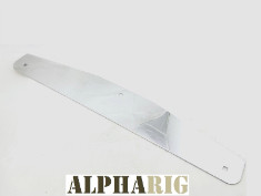 Chrome Universal Mud Flap Plate Bottom Plain 4"X24" with 3 Holes