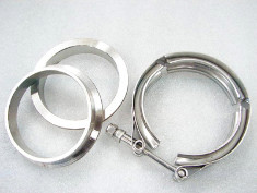 2.5" V-Band Flange & Clamp Kit for Universal Turbo Exhaust Downpipes - Flanges, Cel Spacers and Accessories - Flanges, Cel Spacers and Accessories