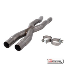 2.5" X-Pipe Mid-Pipe Cut and Clamp FOR Ford Mustang GT 15-18 S550 5.0L Coyote V8