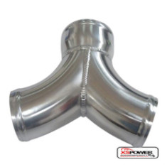 XS-POWER Dual 3 Inch to 4 Inch Aluminum Y Merge Pipe Twin Turbo Intercooler